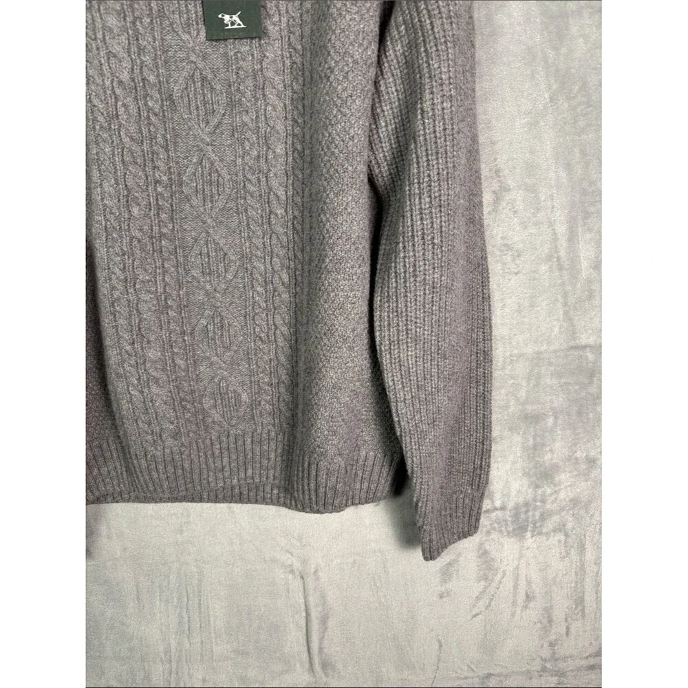 NWT New Rodd & Gunn Gray Wool Blend Mount Tasman Knit Mens Sweater Size XL FLAW
